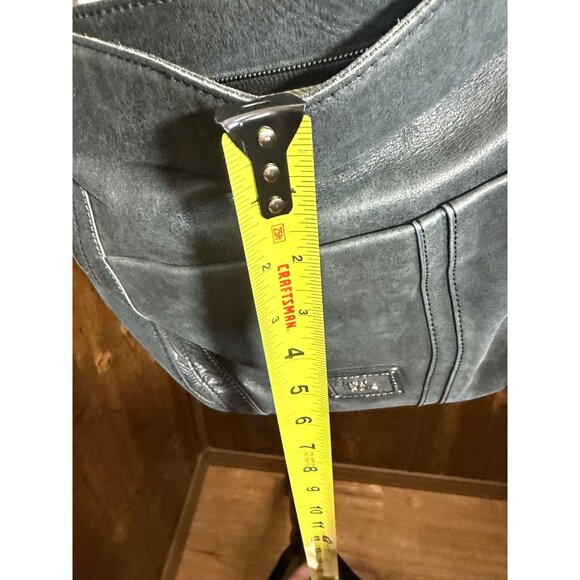 The Sak Green Leather Crossbody Bag With Multicolor Lining - Picture 10 of 10